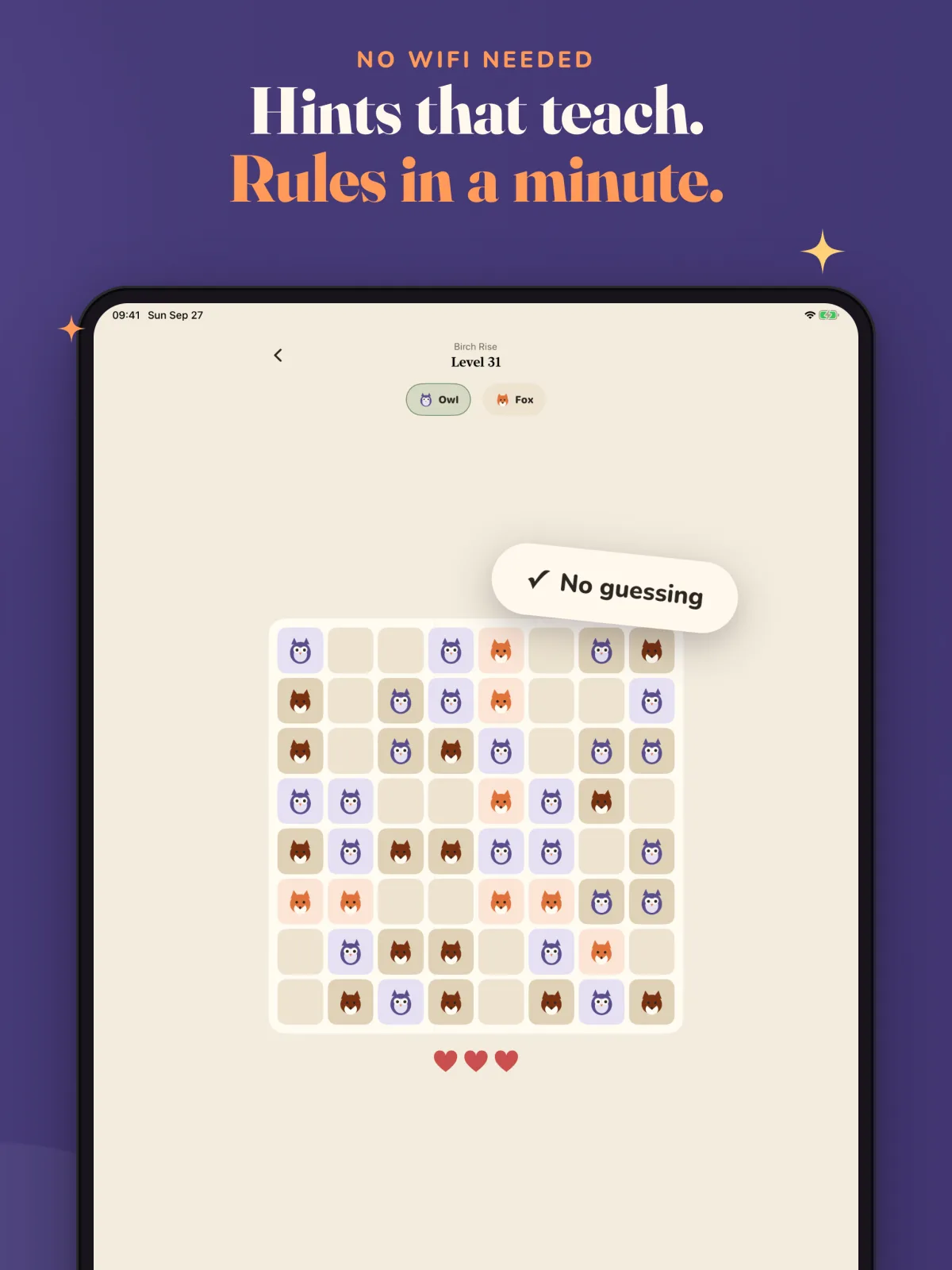 Hoot & Fox on iPad, screenshot 2