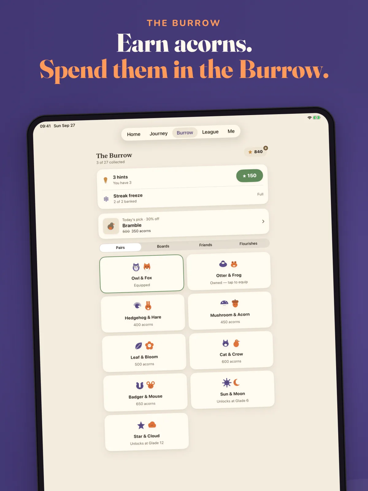 Hoot & Fox on iPad, screenshot 5