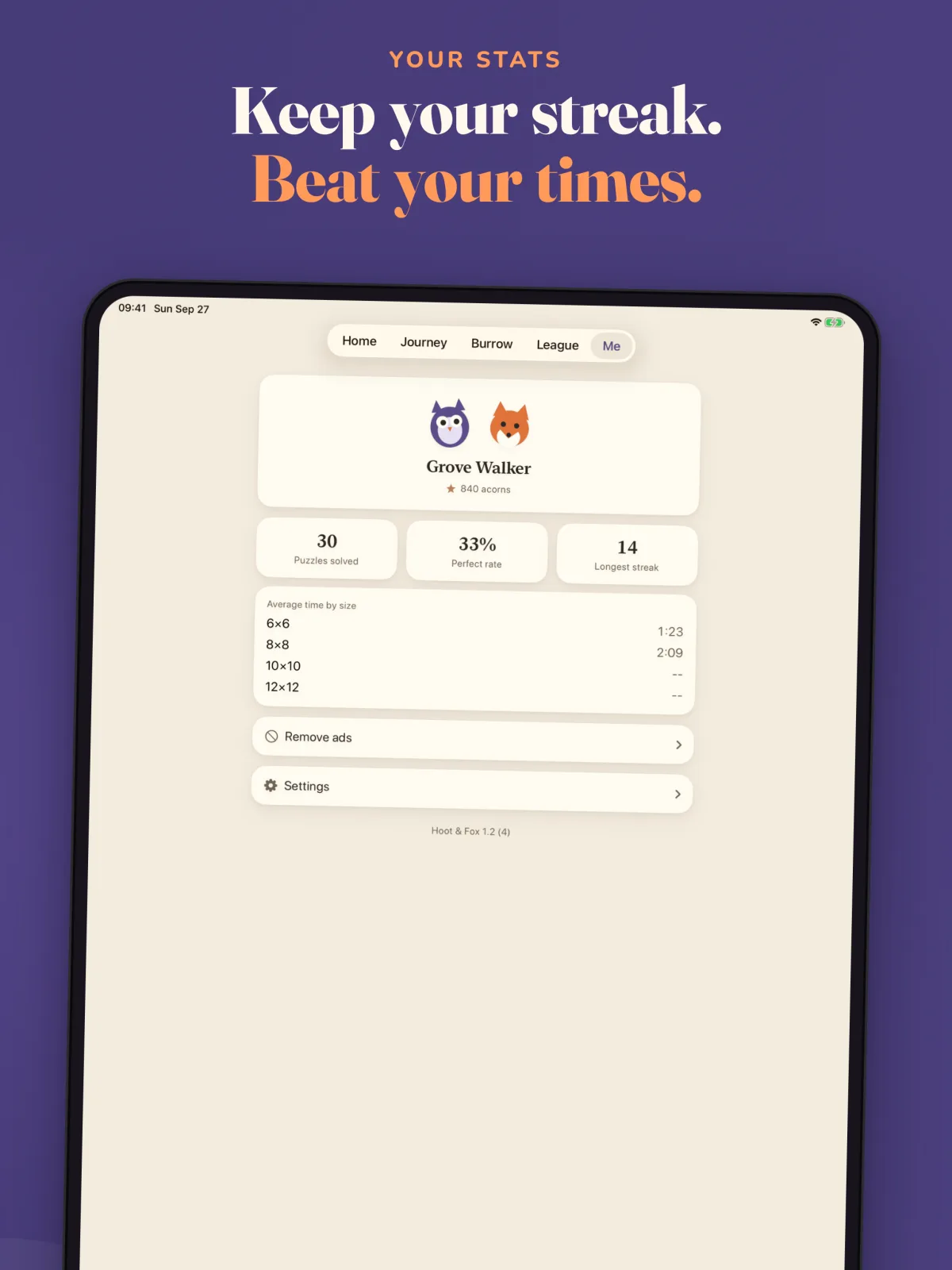 Hoot & Fox on iPad, screenshot 6